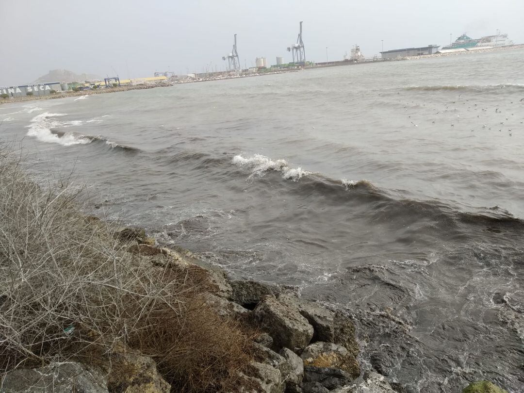 Imagen de archivo de la playa de San Gabriel, con aguas negras tras un vertido