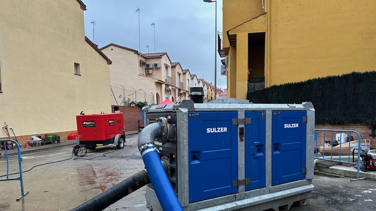 Se refuerza el dispositivo de evacuación de agua en la zona inundada de Talavera