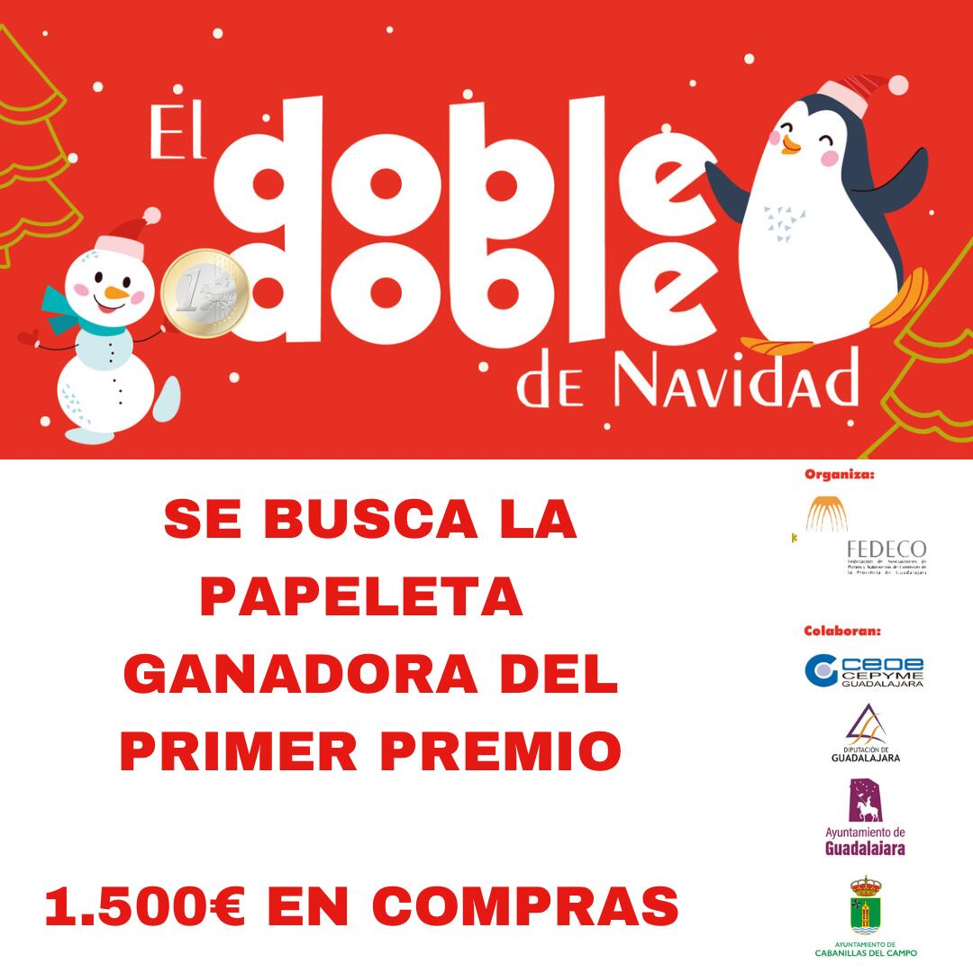 Cartel el doble, doble de Navidad