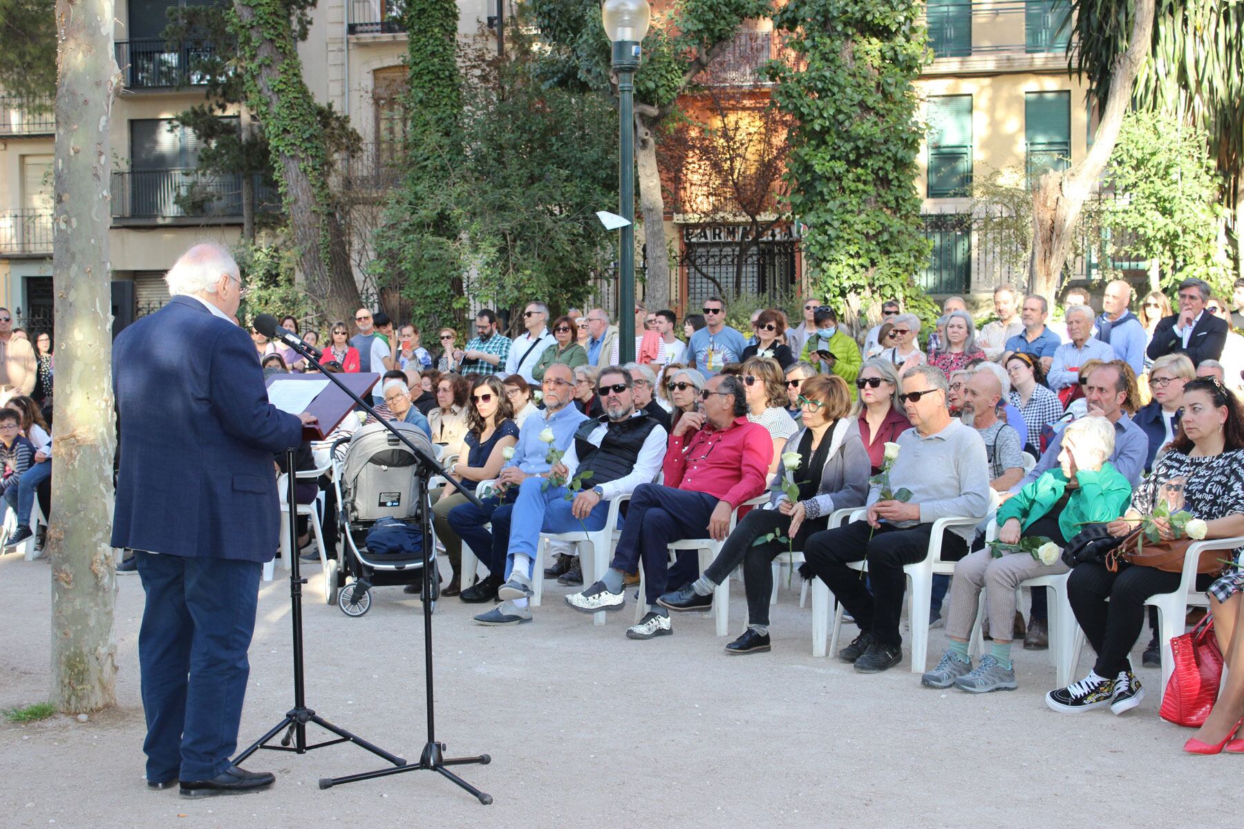 El periodista Ramón Climent durante su intervención en el acto de homenaje