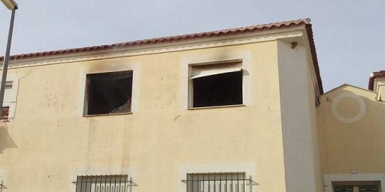 El estado de la vivienda en la localidad toledana, tras el incendio