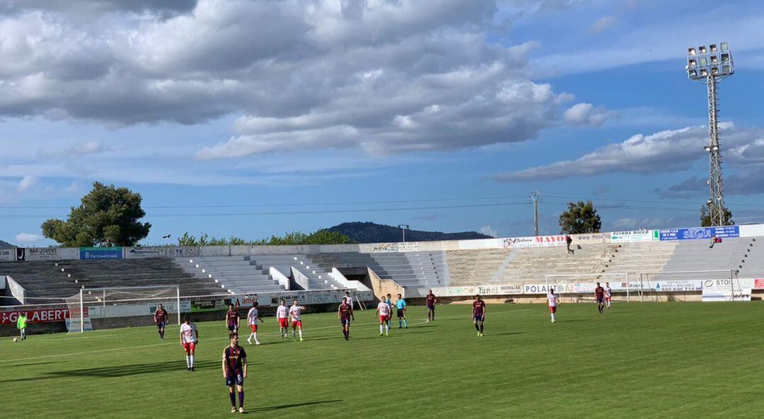 Imagen del partido jugado ayer en sa Pobla