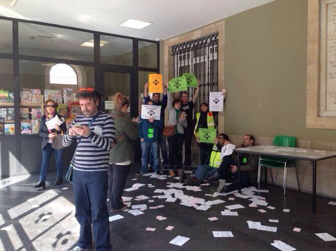 Protesta de los trabajadores de ambulancias