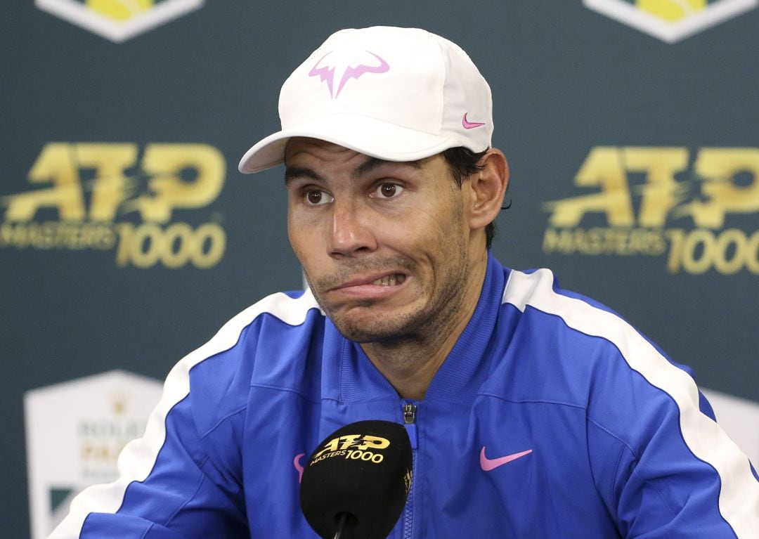 Rafa Nadal en rueda de prensa