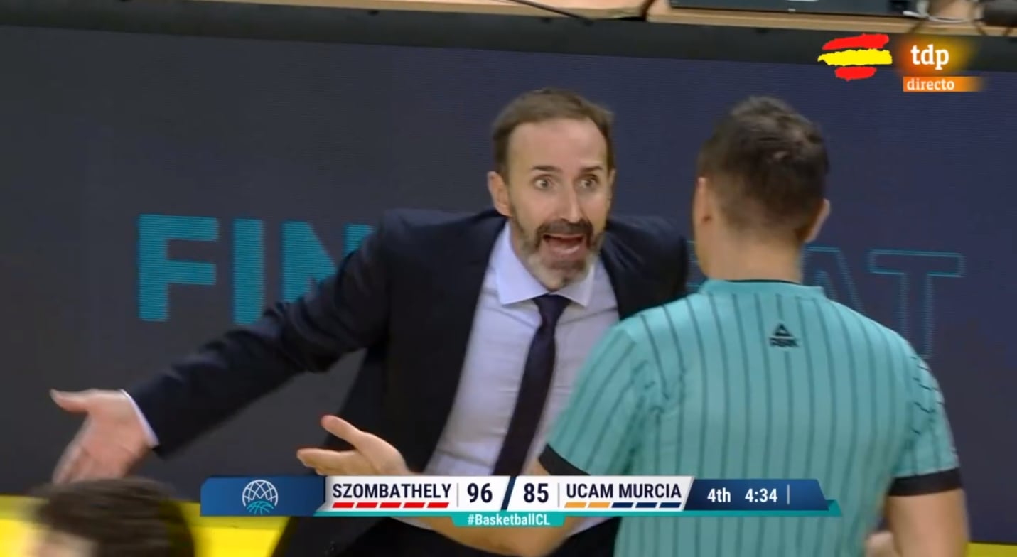 Sito Alonso, expulsado en el partido de la Basketball Champions League contra el Falco Vulcano