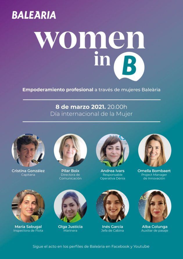 Cartel de la mesa redonda &quot;women in B&quot;