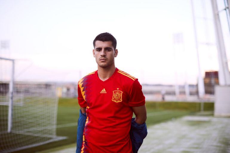 Morata con la camiseta de España