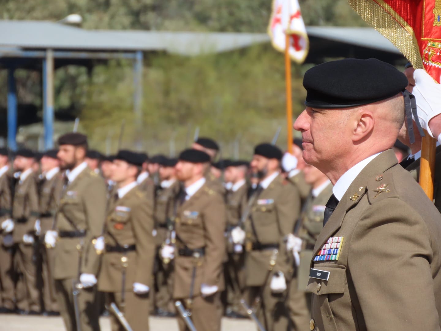 El general jefe de la Brigada Guzmán el Bueno X, Fernando Ruiz Gómez