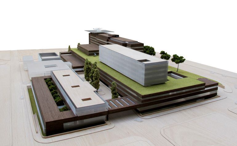 Así quedará el Hospital General, cuando terminen las obras y según la empresa constructora. La imagen está recreada desde el CAS