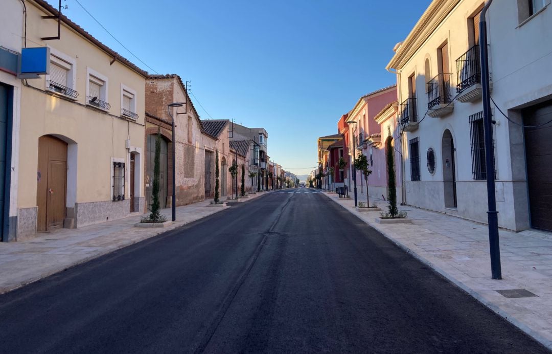 Imagen del estado de la Calle Torrecilla, tras la primera fase de remodelación 