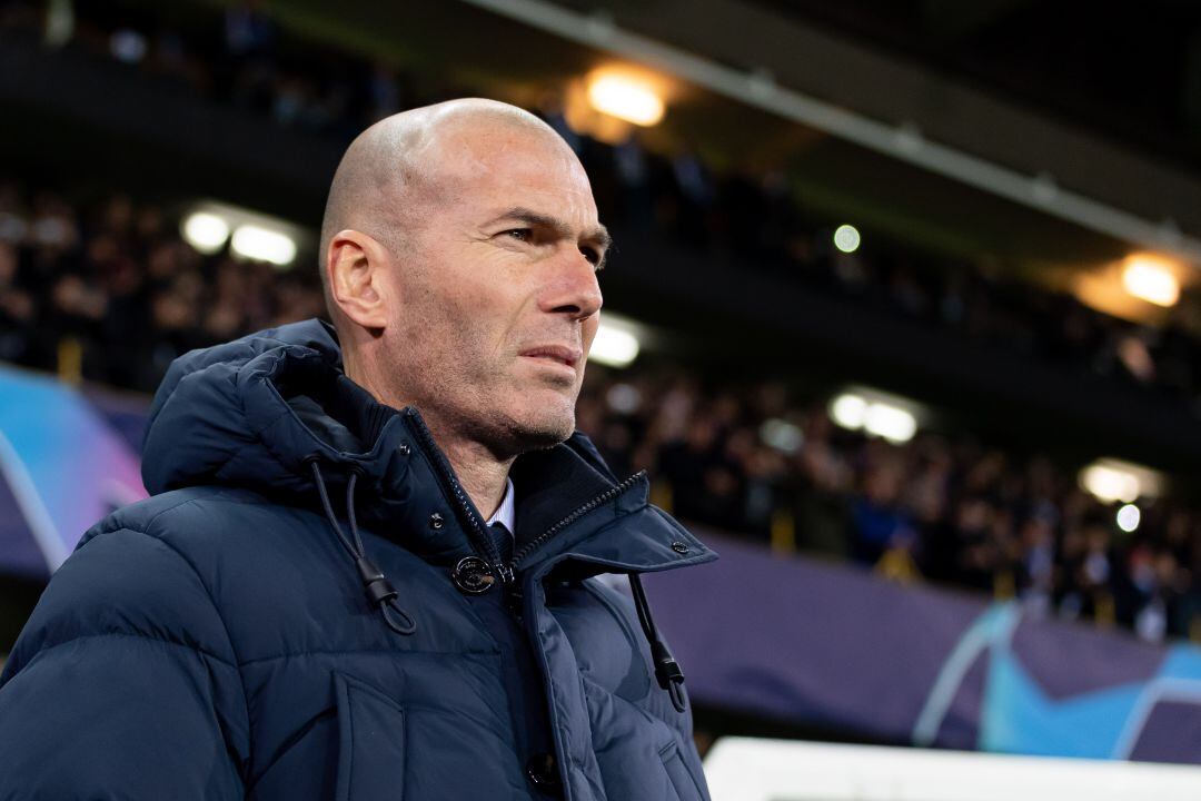 Zinedine Zidane durante un partido de Champions League