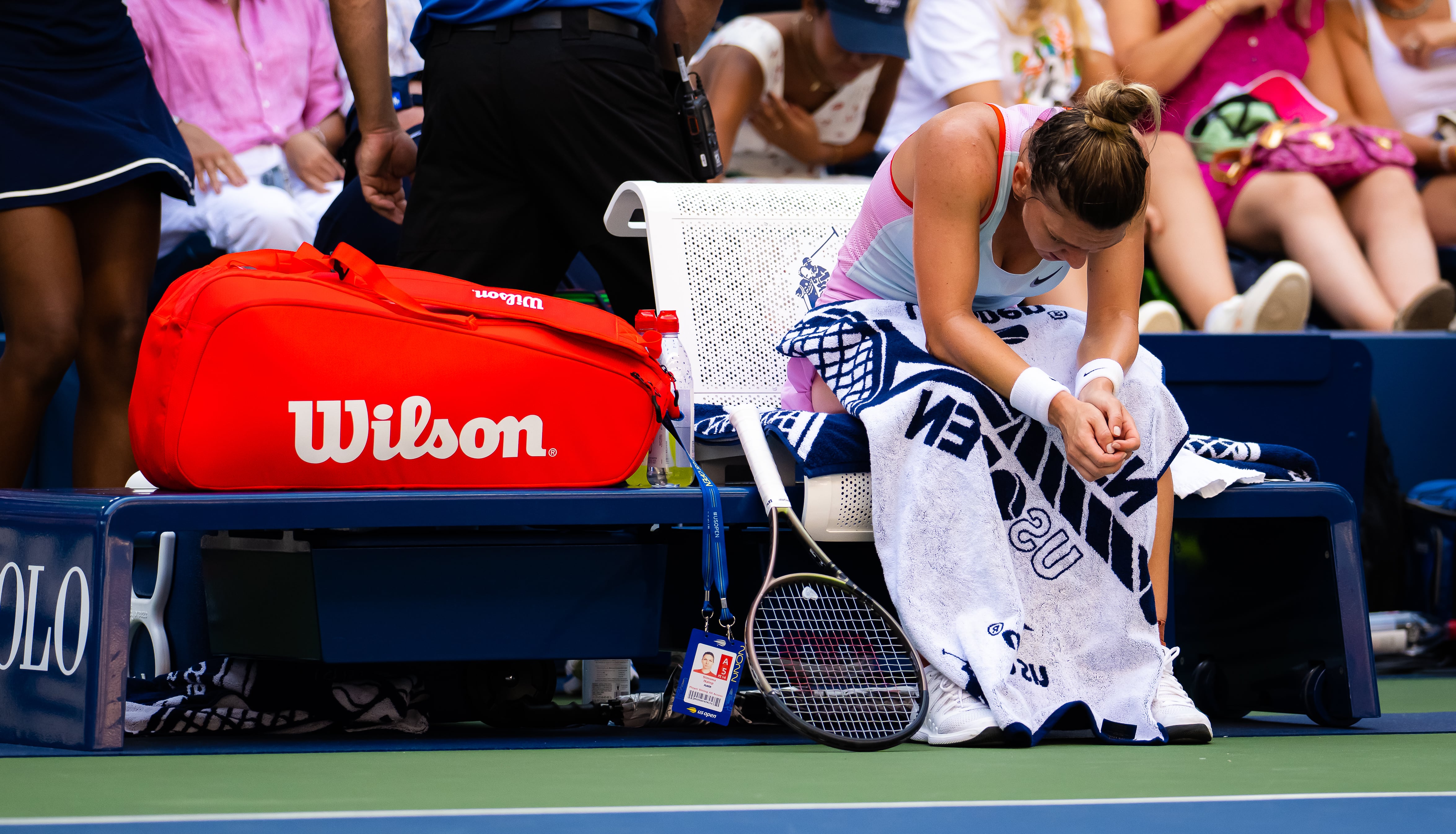 Simona Halep, durante el US Open de 2022