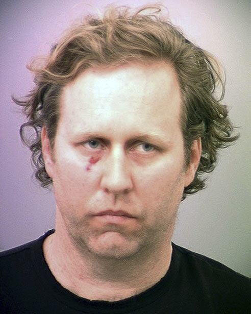 Roger Avary, tras ser detenido.