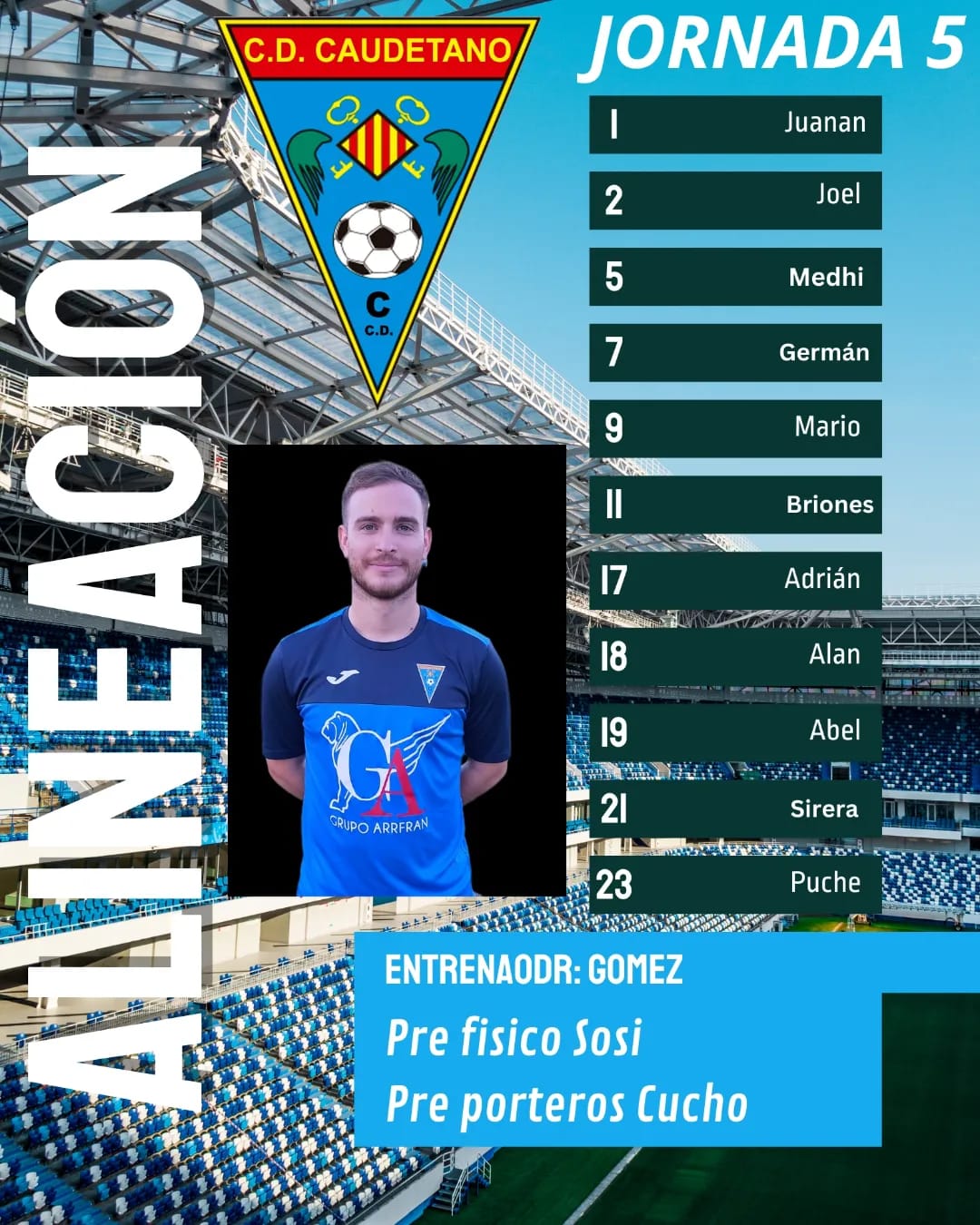 Alineación inicial del equipo