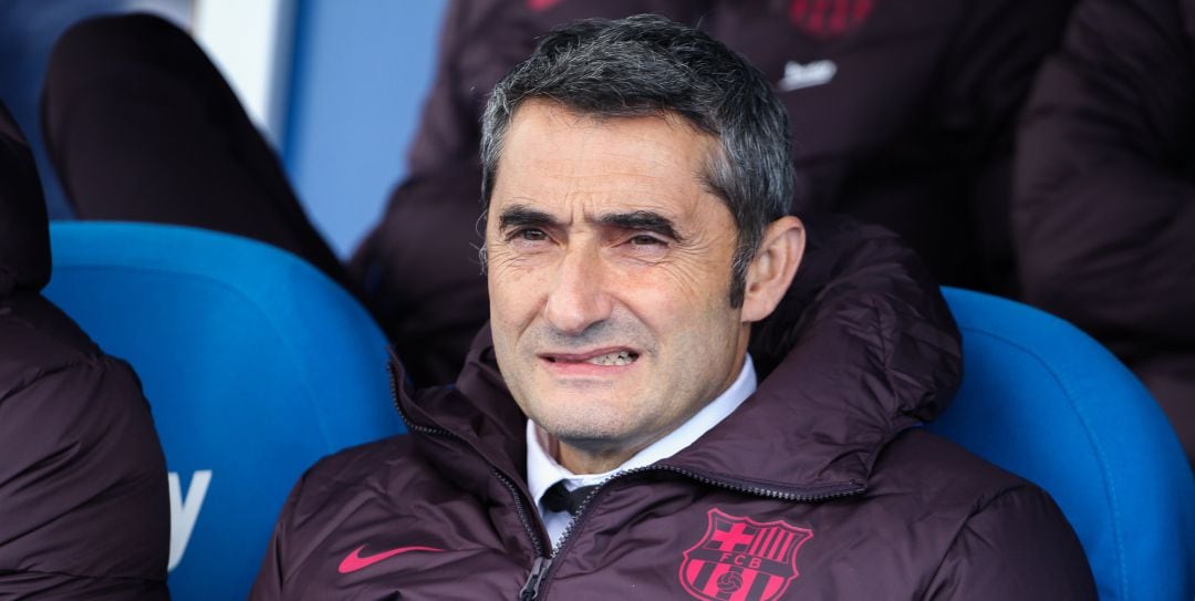 Ernesto Valverde, durante el partido de Butarque