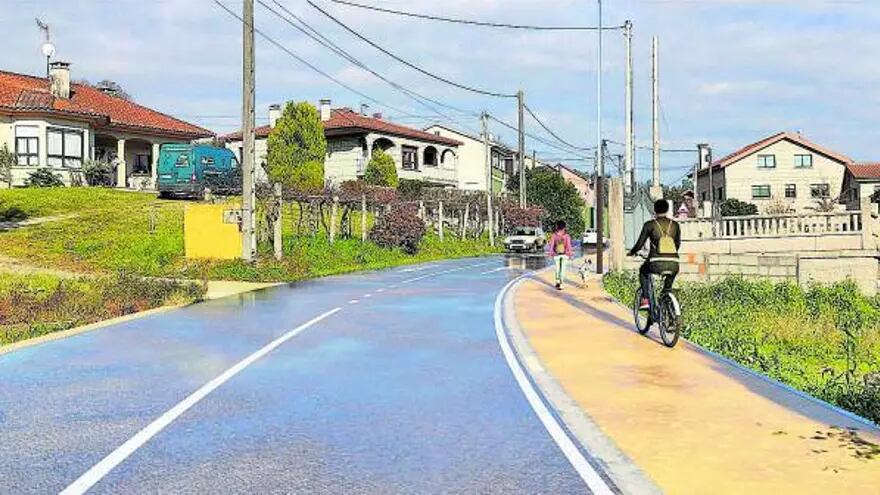 Infografía de la Senda Peatonal de Dornelas, Mos