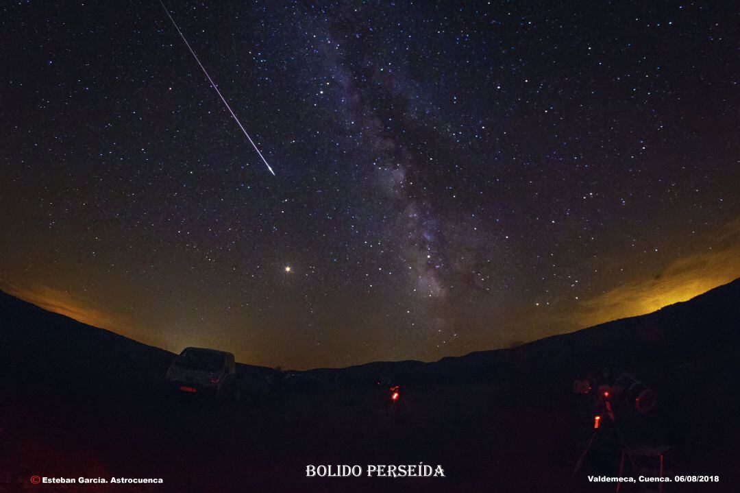 Perseida en Valdemeca, Cuenca.