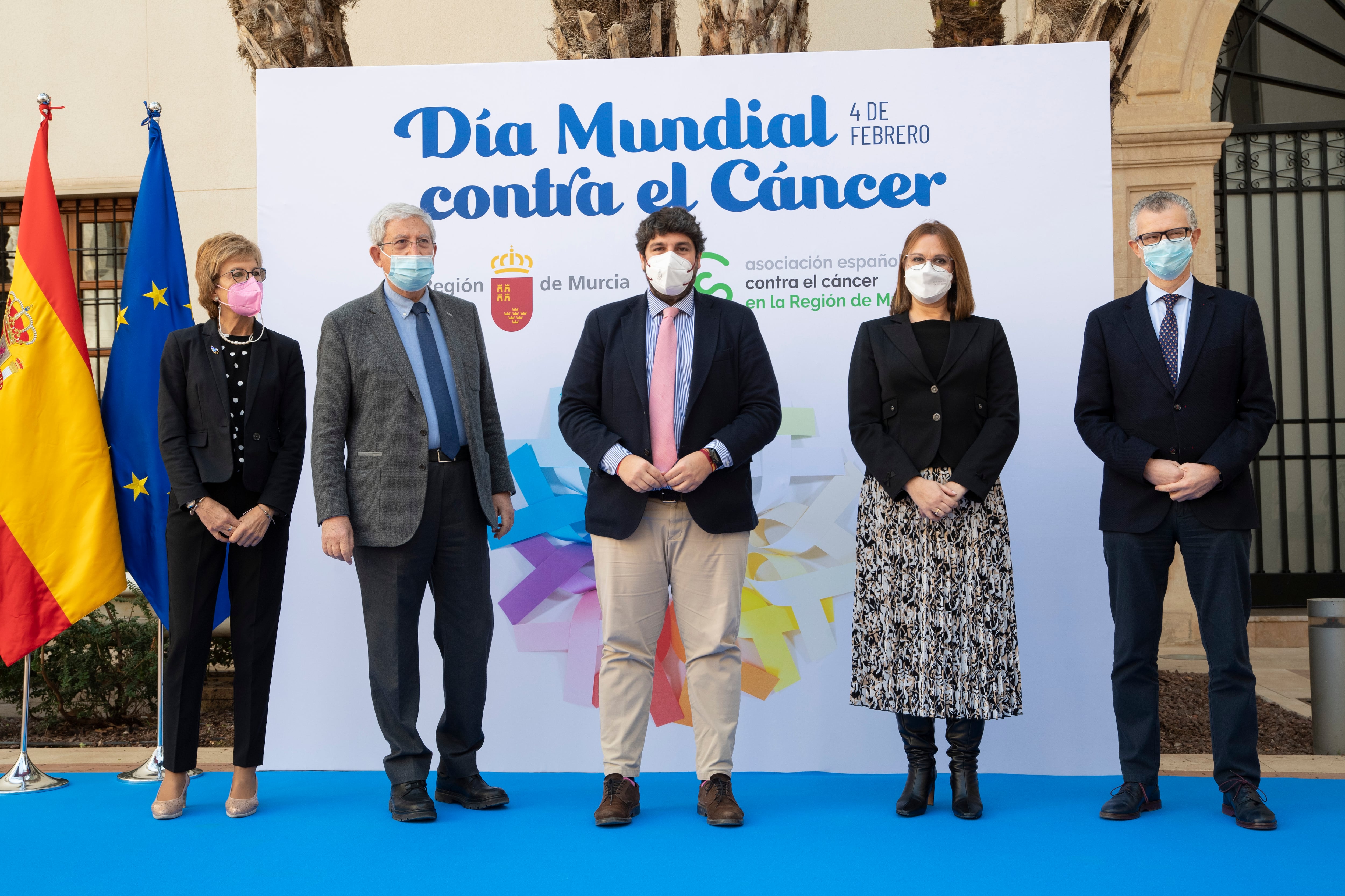 López Miras y Molina Boix en el acto del día Mundial del Cáncer