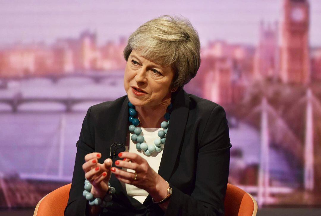 Theresa May, durante una entrevista en la BBC