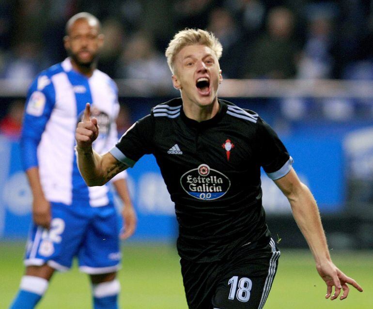 Daniel Wass celebra un gol ante el Deportivo