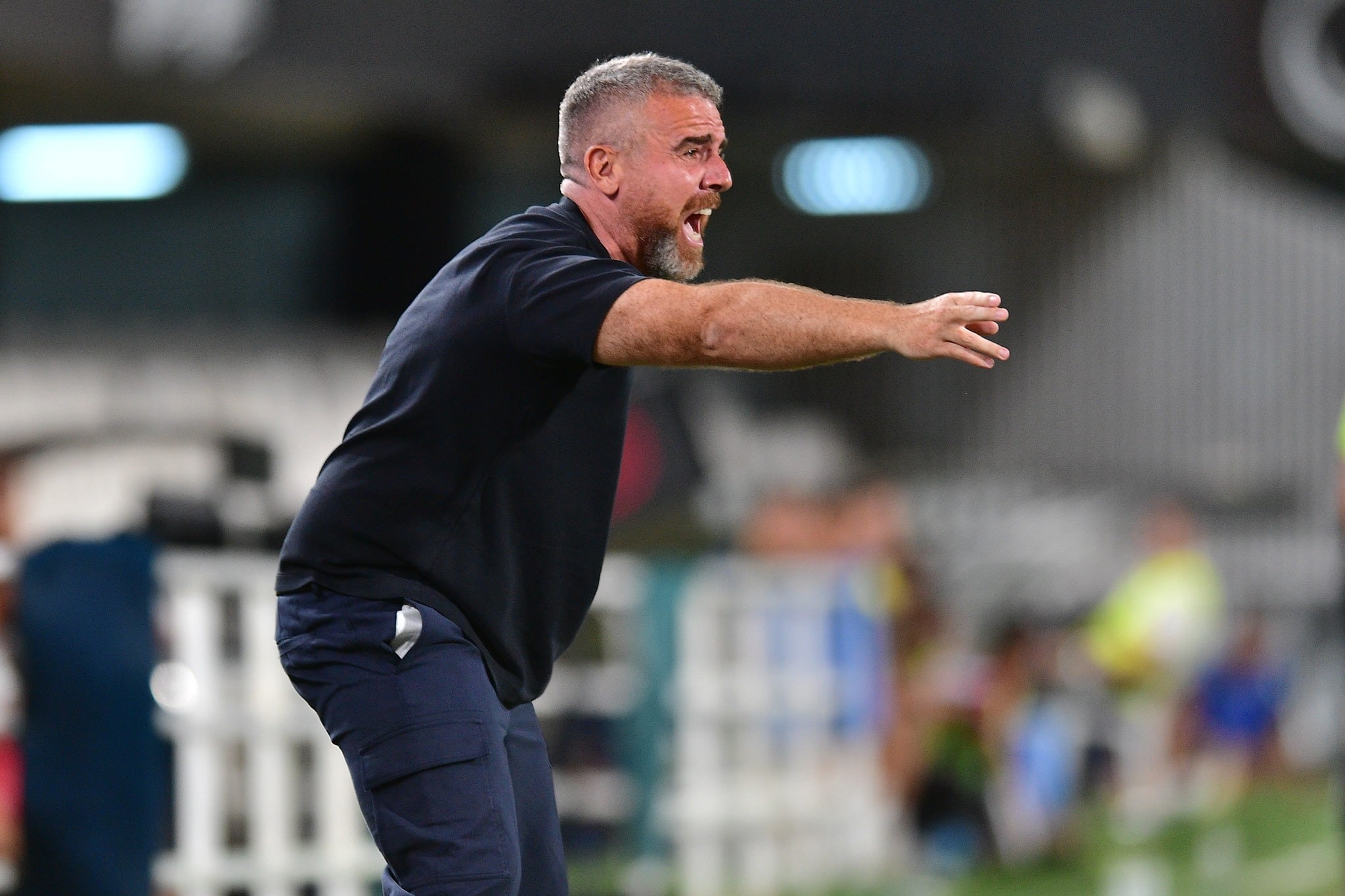 Javi Rey durante el último partido en el Cartagonova