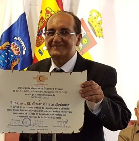 Óscar Torres, Premio Haría 2021 y Cronista Oficial de la parranda 'Los Buches' de Lanzarote.