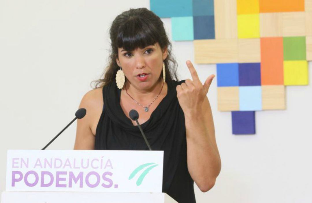 La coordinadora de Podemos Andalucía, Teresa Rodríguez