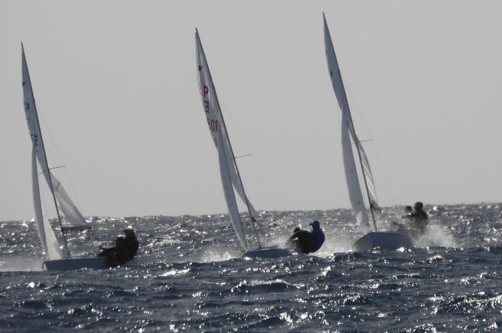 Regata de Snipe en aguas de Lanzarote.