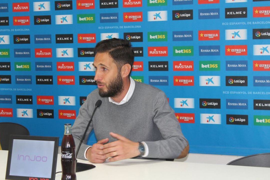 Planagumà , en la sala de prensa de la Ciudad Deportiva Dani Jarque