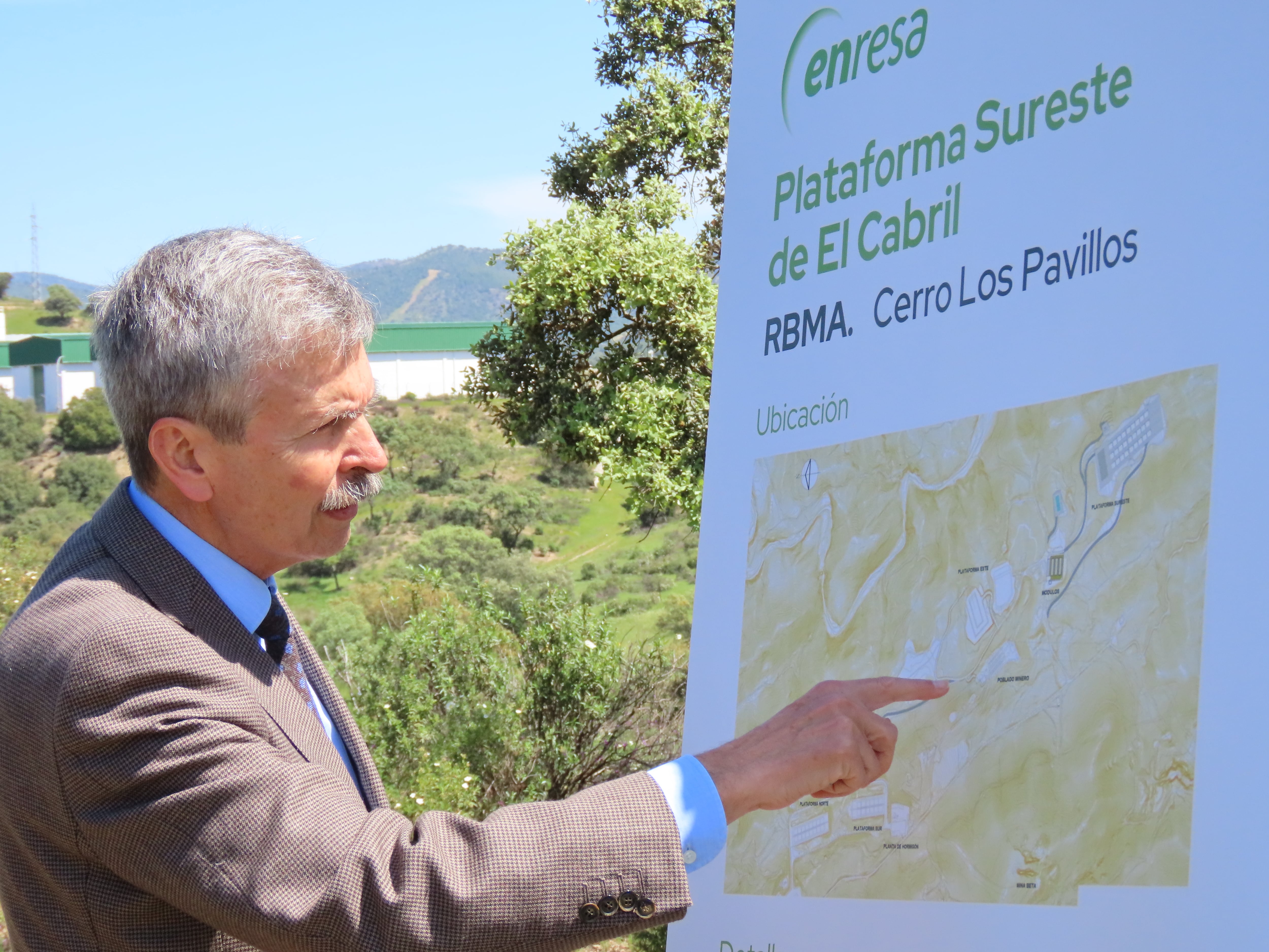 José Luis Navarro, el presidente de Enresa, en El Cabril