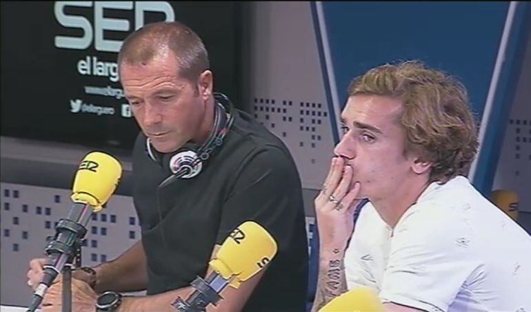 Griezmann, durante la entrevista en &#039;El Larguero