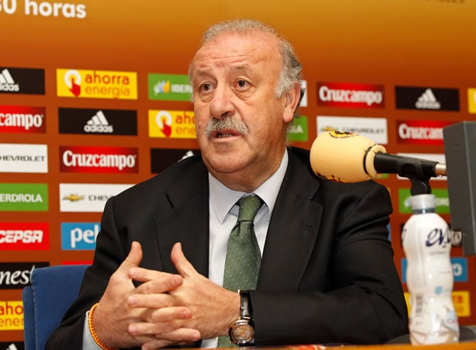 Del Bosque, en la sede de la RFEF