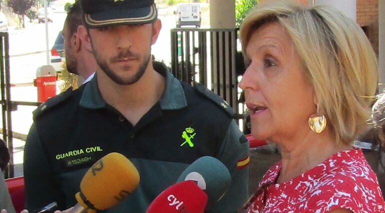 María Angeles Ortega hace declaraciones en el cuartel de la Guardia Civil en Ávila