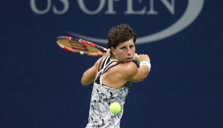 Carla Suárez, en su partido contra Jelena Jankovic.