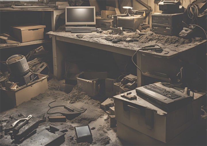 Detalle del cartel de la campaña para reacondicionar equipos informáticos afectados por la DANA