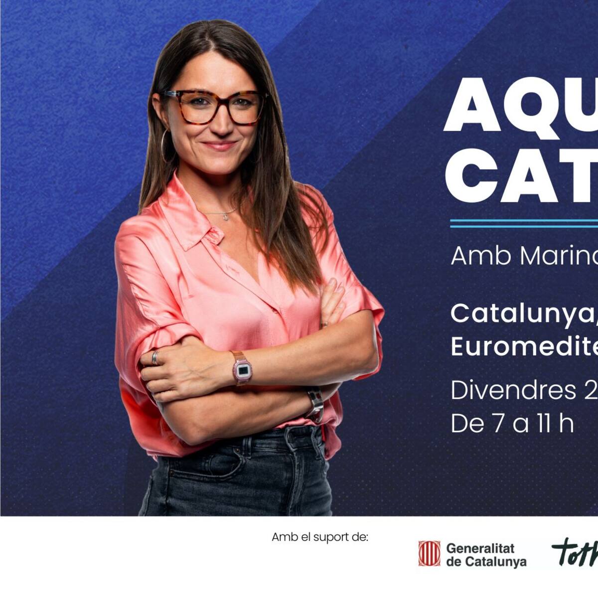 Aquí Catalunya des del World Trade Center de Barcelona