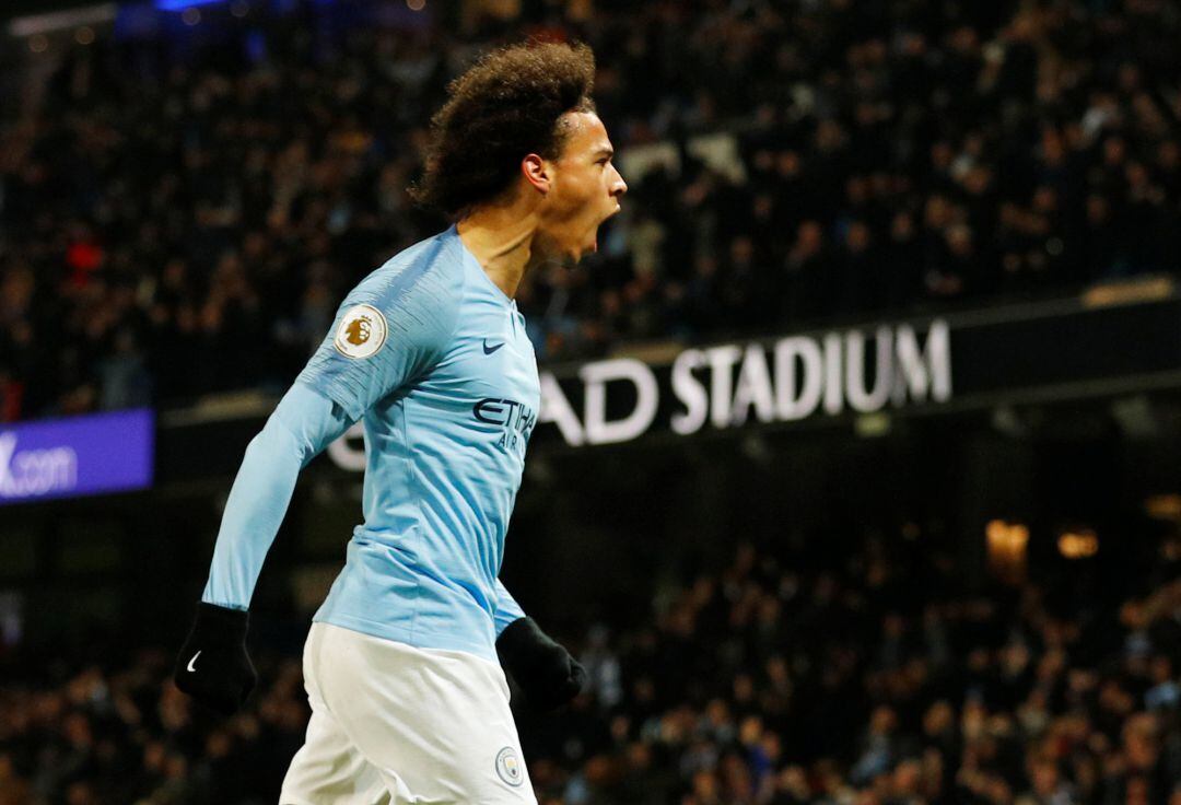 Sane celebra el segundo gol de su equipo
