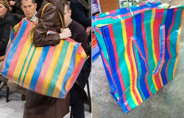 El bolso que presentó Balenciaga inspirado en las bolsas tailandesas.