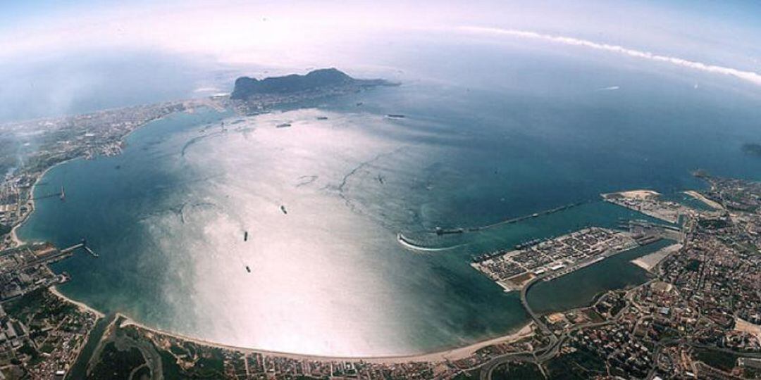 Vista aérea del Campo de Gibraltar.