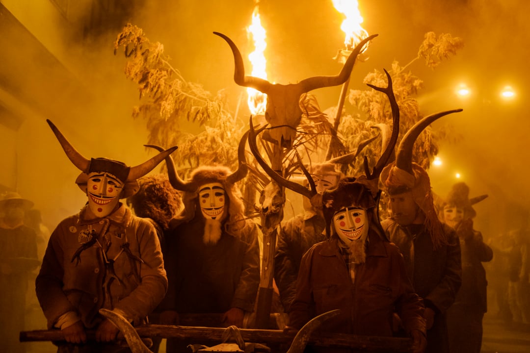 Celebración da Baixada da Marela no Entroido de Maceda (Ourense)