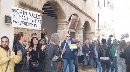 Manifestación contra el envenenamiento de perros