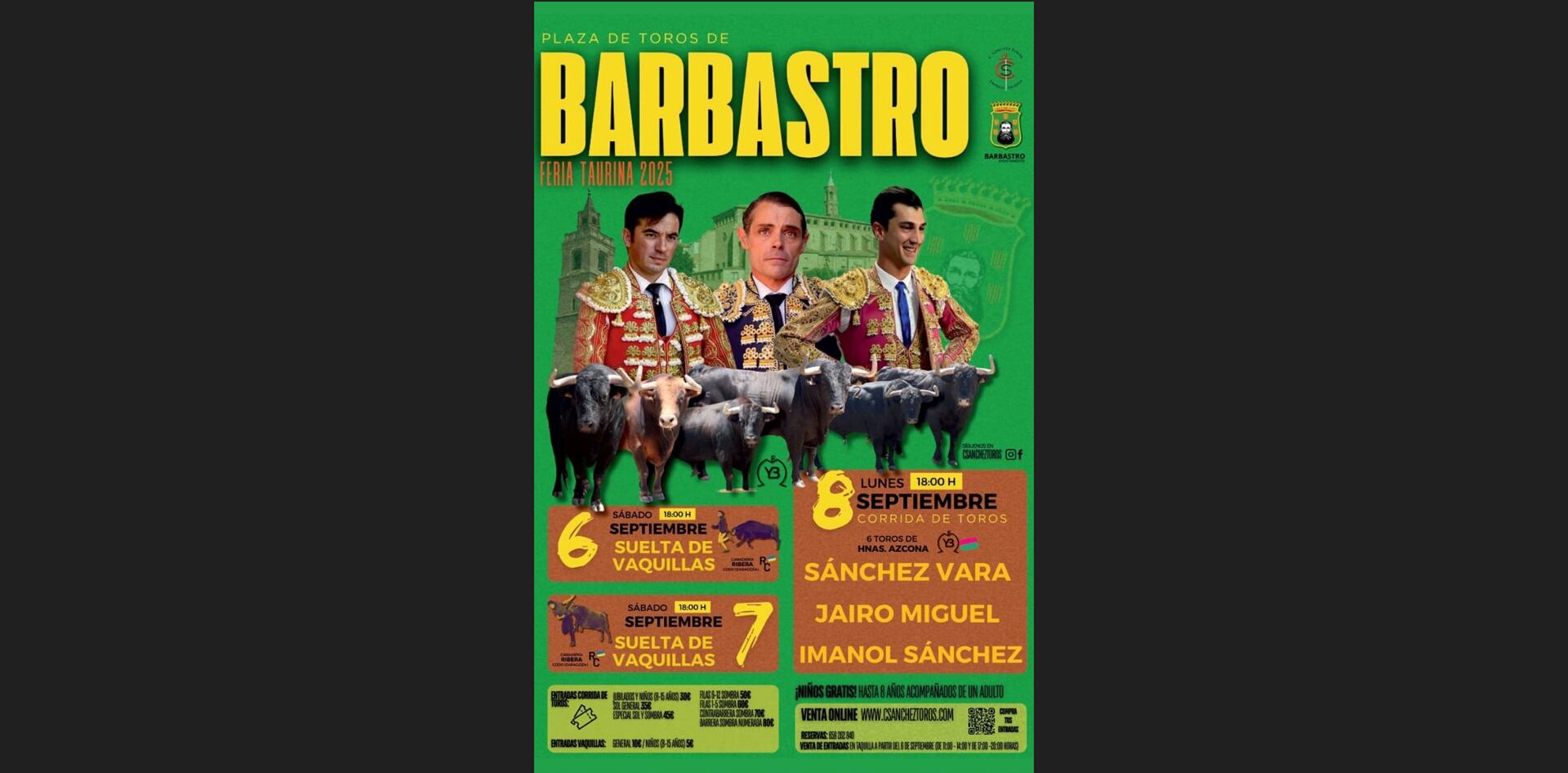 Cartel Feria Taurina de Barbastro 2025.