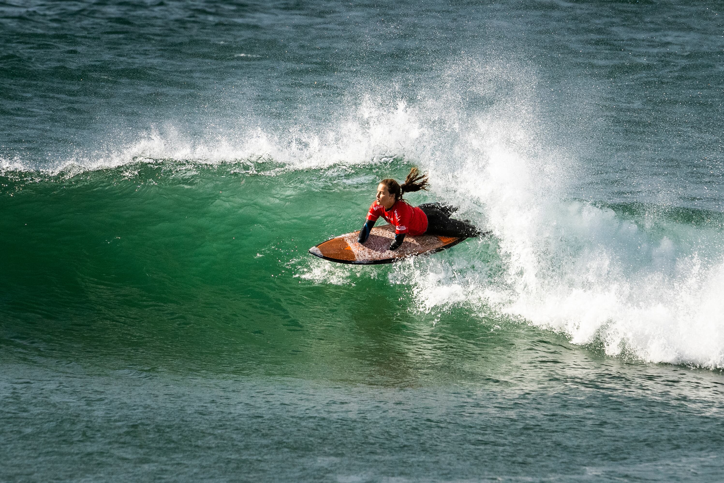 Sarah Almagro en aguas de California, donde disputó el Campeonato del Mundo