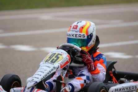 Sandro Pérez en su kart