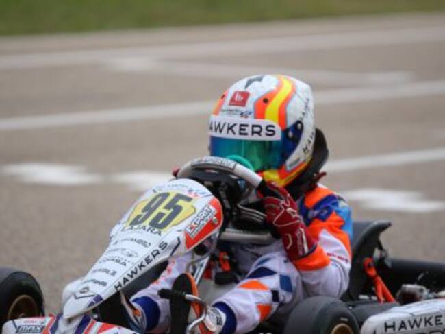 Sandro Pérez en su kart