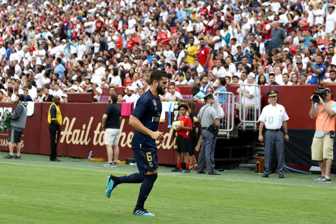 Nacho Fernández, contra el Arsenal