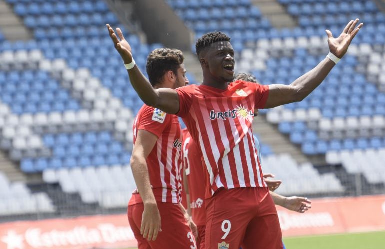 Sekou Gassama celebra su gol ante el Villarrobledo.