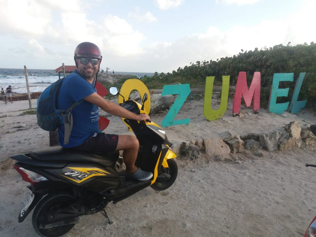 Mario Lorenzo eligió la Isla de Cozumel, Méjico, para despedir el año 2019.