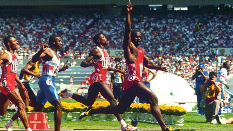 Ben Johnson, que dos días después dio positivo, batió a Lewis en Seúl &#039;88