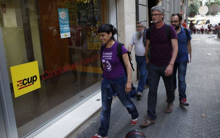 Anna Gabriel, Joan Garriga, Sergi Saladie i Benet Salellas, membres de ,a CUP
